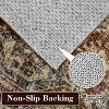 Washable Runner Rug Non Slip Floor Carpet, Low Pile Distressed Kitchen Rug, Non-Shedding Faux Wool Soft Rug, Vintage Printed Rug - 4 of 4