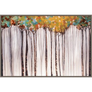 33" x 23" Light in The Leaves by Kari Taylor Framed Canvas Wall Art Print - Amanti Art: Modern Botanical Lithograph, Polystyrene Frame - 1 of 4