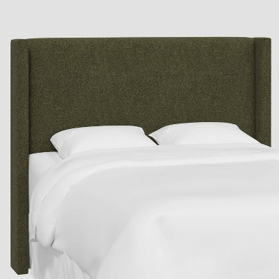 California King Austin Wingback Headboard in Tweed Milsap Army - Threshold™: Pine Frame, Box Spring Required