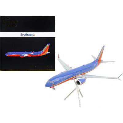 Boeing 737 MAX 8 Commercial Aircraft "Southwest Airlines" Blue & Red "Gemini 200" 1/200 Diecast Model Airplane by GeminiJets