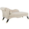 Caiden Vevlet Chaise with Pillow  - Safavieh - 3 of 4