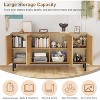 Sideboard Buffet Cabinet with Storage and Fluted Doors, Freestanding Wooden Storage Cabinet - 2 of 4