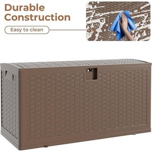 Outdoor Storage Box, Lockable Resin Deck Box Indoor and Outdoor Use, Waterproof Patio Deck Storage Box for Package - 1 of 4