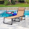 Summit Adventure 400lb Heavy-Duty Folding Chaise Lounge - Adjustable Recliner with Pillow for Patio, Pool & Camping (Beige) - 2 of 4