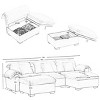 U Shaped Chaise Sectional Sofa,Modern Velvet Sectional Sofa With Soft Backrest And Seat Cushion,Sectional Sofa With Storage-Cuddlewood - 4 of 4