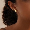 Gold Hoop Earrings Set for Women Trendy, 14K Gold Plated Lightweight Small Gold/Silver Hoop Earrings for Women Chunky Open - 3 of 4