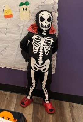 Kids Skeleton Costume For Halloween - Glow-in-the-Dark Jumpsuit With Hood, Boys & Girls - View #9