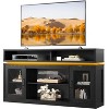 GALAXHERO Farmhouse TV Stand for 65 Inch TV with LED Lights, Rustic Entertainment Center with Storage Cabinets for Living Room or Bedroom - 2 of 4