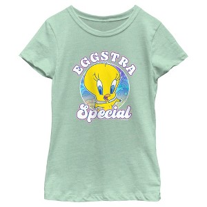 Girl's Looney Tunes Easter Eggstar Special Tweety T-Shirt - 1 of 4