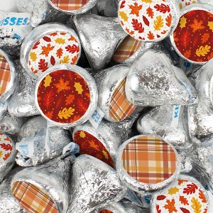 Fall Candy Party Favors Chocolate Hershey's Kisses Autumn Leaves - 1 of 1