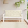 vidaXL Garden Bench Cushion Set of 2 Cream White - 3 of 4