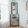 6-Tier Corner Open Shelf Modern Bookcase Wood Rack Freestanding Shelving Unit,Plant Album Trinket Sturdy Stand Small Bookshelf - 2 of 4