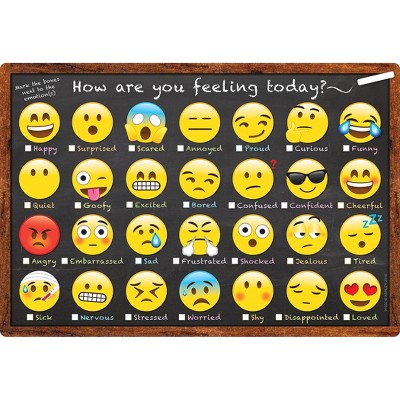 Ashley Productions Smart Poly Chart 13" x 19" Emoji How Are You Feeling ASH91032