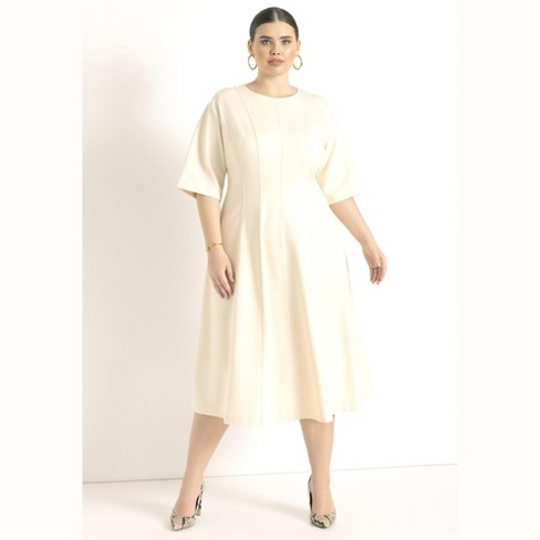 Eloquii plus size white dresses sale