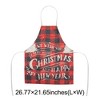 Unique Bargains Christmas Aprons Linen Red Black Beige 21.65"x26.77" 1 Pcs - 3 of 4