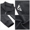 Men's Full Zip Sweater Fleece Pullover Casual Cardigan Jacket Knitted Thermal with Pockets - image 4 of 4