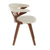 Vynxaria Gardenia Mid-Century Modern Swivel Dining/Accent Chair in Walnut & Orange - 4 of 4