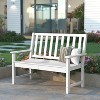 Emma and Oliver Indoor/Outdoor Bench with Contoured Seat and Armrests in Recycled HDPE - 2 of 4