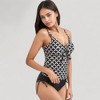 Anna-Kaci Swim Women's Tankini Top with Front Tie and Adjustable Side Bottoms Two Piece Swimsuit - 3 of 4