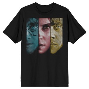 Harry Potter Faces Graphic Men's Black T-Shirt - 1 of 3