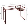 NicBex 48 Inch Modern Computer Home Office Desk with 1 Open Shelf and Glass Top for Study Room,Bedroom and Office - 3 of 4