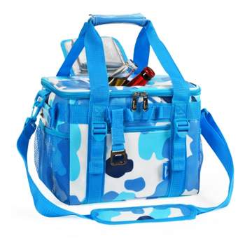 Tirrinia 24 Cans Soft-Sided Coolers with Adjustable Shoulder Strap and Bottle Opener, Small Opening Design