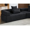 3 Piece Curved Modular Sectional Sofa, Oversized 4-Seater Upholstered Couch w/ Plush Boucle Fabric, Easy Assembly, Free Combination - 4 of 4