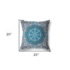 20" Blue and Pink Throw Pillow - 3 of 4