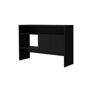 GlasFlength Decorative Storage Cabinets Modern Open Shelf Console Table Simple Design for Living Room Entryway, Black, 47.2"*14"*31.8" - 1 of 4