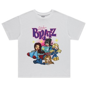 Ladies Original Bratz Dolls Shirt - Yasmin, Cloe, Jade, and Sasha - Bratz 1990's Vintage Throwback Graphic T-Shirt - 1 of 4