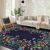 Washable Rugs, Living Room Rug, Non-Slip Soft Floral Rugs for Bedroom, Botanical Area Rug Carpet for Dining Room Guest Room - 2 of 4