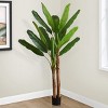 TopComfy Artificial Trees 83in Tall Artificial Banana Tree Fake Banana Tree Leaves Large Artificial Banana Tree for Indoor, Green, 39"*39"*82.75" - 2 of 4