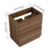 NicBex Floating Wall Mounted Bathroom Vanity without Sink,Modern Bathroom Sink Vanity with Double Drawer,30" Bathroom Sink Cabinet,Brown - image 3 of 4