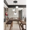 Elegant Lighting Baxter 3 Lights Black Pendant With Clear Glass - 2 of 4