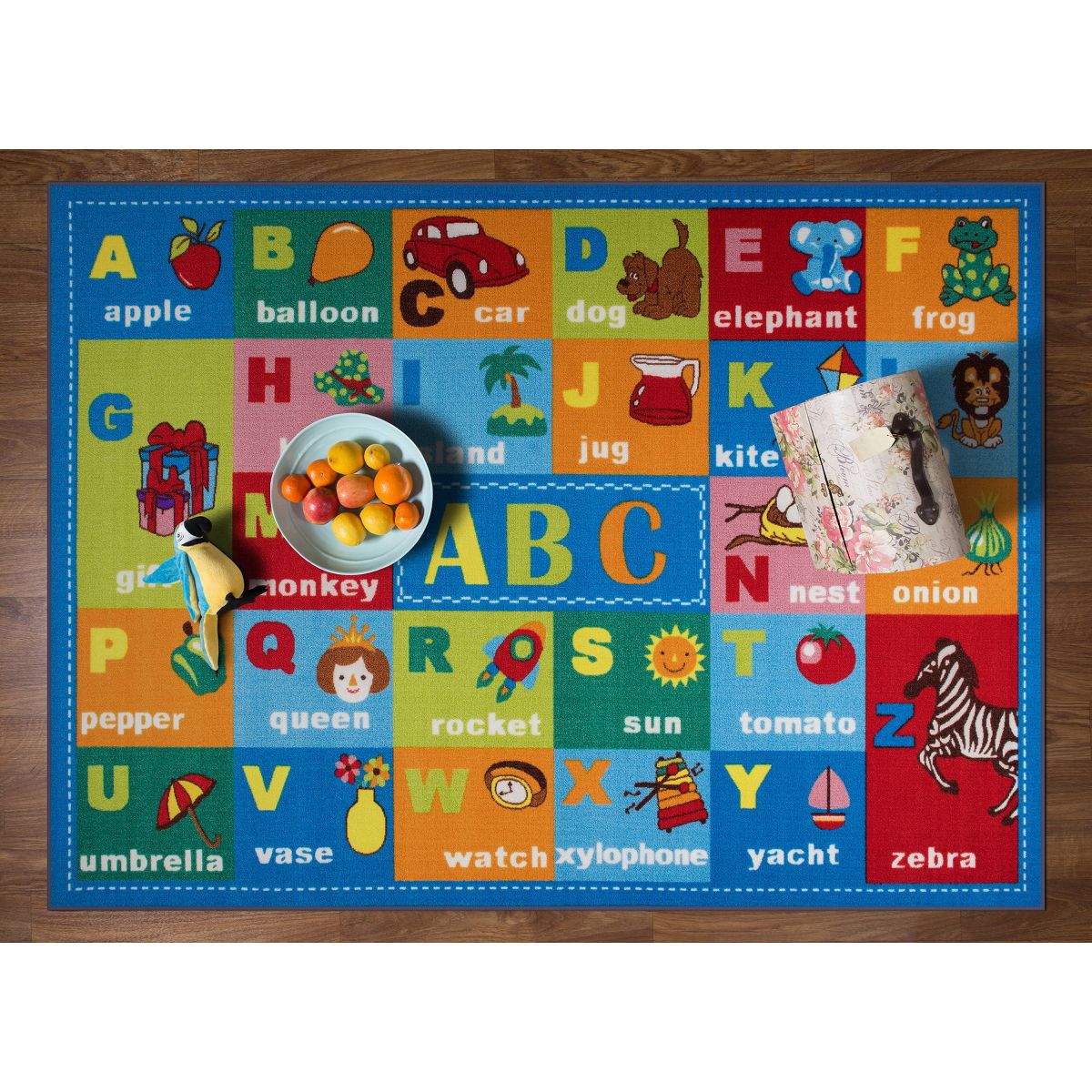 World Rug Gallery Kids Educational Learning Alphabet Symbols Non Slip Area Rug - thumbnail 7
