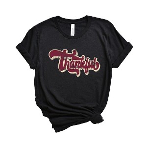 Simply Sage Market Women's Thankful Retro Short Sleeve Graphic Tee - 1 of 4