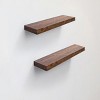 SEVOBAL Decorative Bookshelf Floating Shelves Wall Wood Decor Storage Shelves Wall Mounted Shelf Storage Hanging Shelf, Brown, 31.5"*1.46"*9.25" - 2 of 4