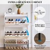 Shoe Cabinet w/ 2 Flip-Up Drawers Entryway Shoe Storage Cabinet - 4 of 4