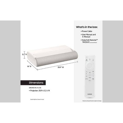 Samsung 120" White and Gray 4K Ultra Short Throw Laser Projector