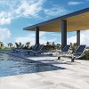 360°  Rotating Outdoor Chaise Lounge Chair, Iron Patio Chaise Lounge Perfect for The Backyard, Patio, Lawn, and Pool - 2 of 4