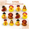 4E's Novelty Thanksgiving Rubber Duckies in Bulk (12 Pack) – Turkey & Pilgrim Thanksgiving Rubber Ducks, Holiday Rubber Ducks for Kids Party Favors - 3 of 4
