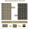 Waterproof Outdoor Rugs Reversible Plastic Straw Rug, Portable Patio Rug Carpet for RV Deck Balcony Backyard Picnic Beach Camping - 2 of 4