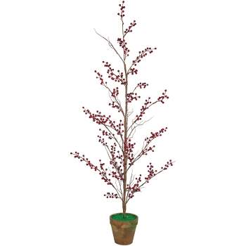 Northlight Potted Berry Artificial Christmas Twig Tree - Unlit - 4'