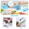 NewHome"3Pcs Reusable Silicone Food Storage Bags Leakproof, Microwave & Dishwasher Safe, Eco-Friendly"Blue White - 4 of 4