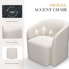 Green Swivel Barrel Accent Chair, Upholstered 360° Rotating Armchair for Living Room, Bedroom, Office, or Waiting Area – No Assembly Needed - 4 of 4