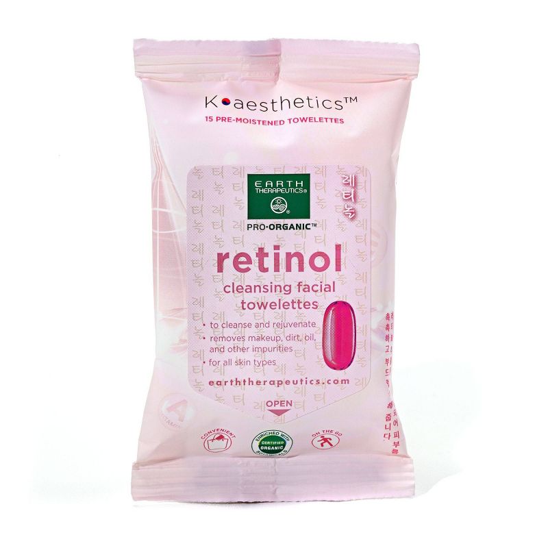 Earth Therapeutics Makeup Remover Wipes - Retinol, 1 of 4