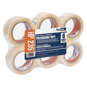 Shurtape  Carton Sealing Tape, 2 mil, Clear, PK6 HP 235 - 1 of 4