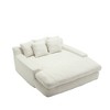 CENGHU Chenille 2-seater Lazy Sofa Bed, Comfy Sofa- Deep Seat Couch, Sleeper Sofa - 2 of 4
