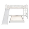 Twin Over Twin Bunk Bed with Slide and Ladder, White - 3 of 4