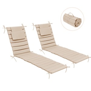Crestlive Products 80 inch Patio Chaise Lounge Chairs Cushion 22D Sponge 220gsm Polyester Fabric - 1 of 4